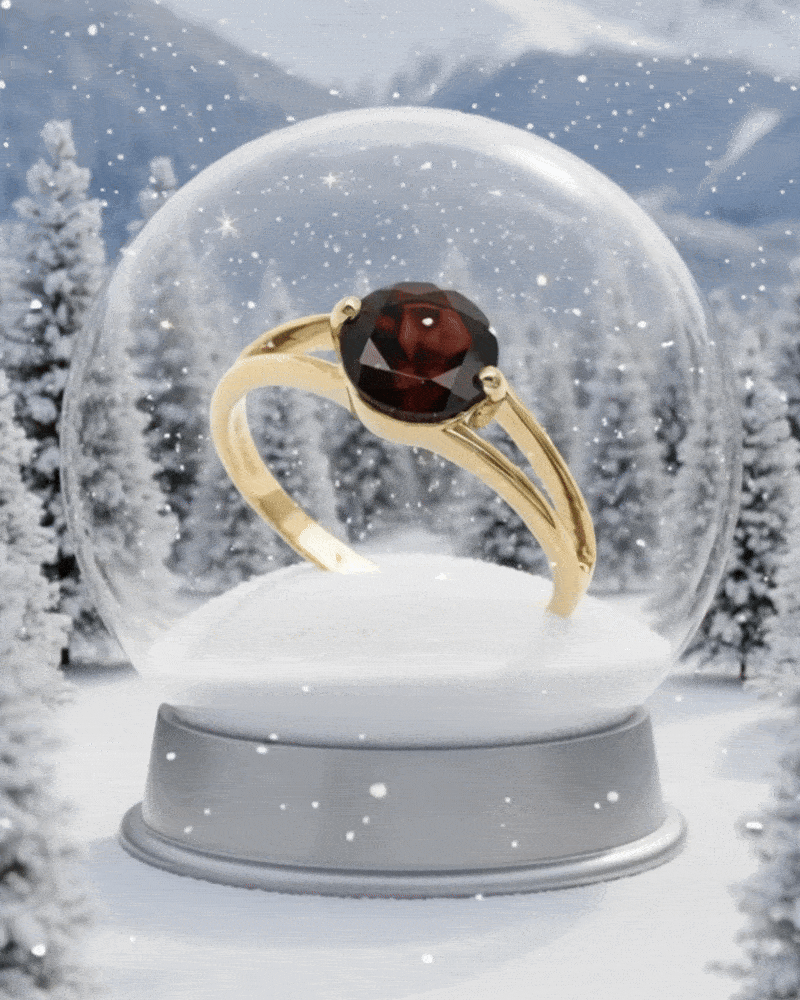 Intention Ring Garnet Gold - Positivity