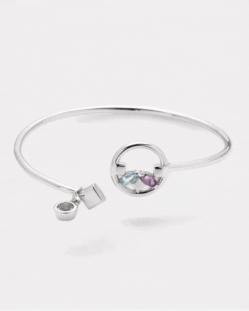 Heroic Armreif Amethyst Silber
