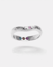 Personalisierter Hidden Inner Strength Ring Gehämmert