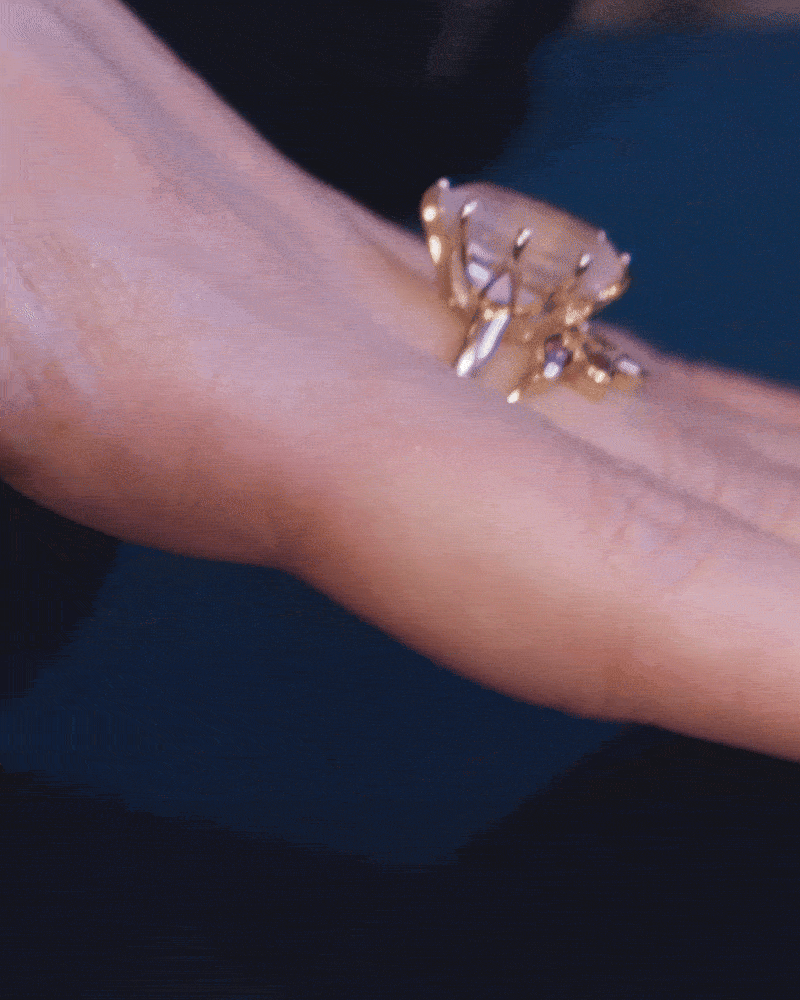Crown Ring Amethyst Gold Rhodolite