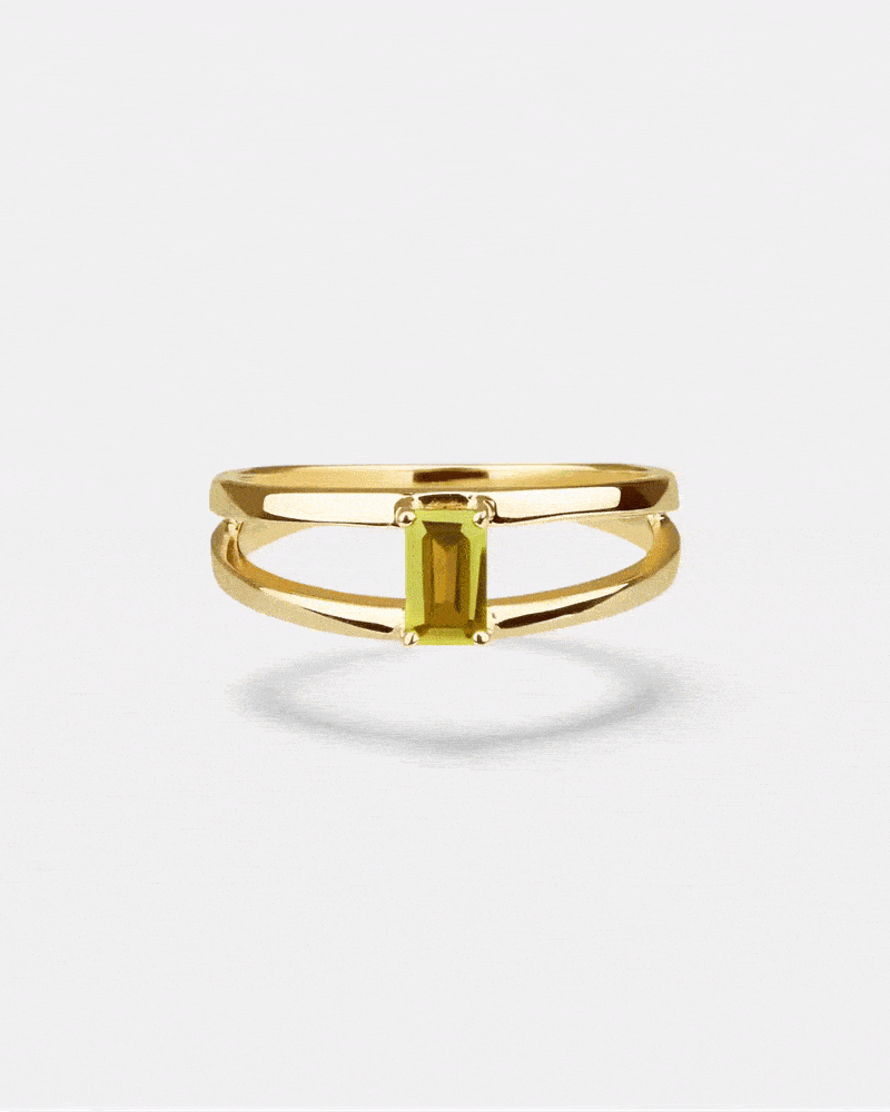 Peridot Ring Gold - Goldring Damen - Edelstein Ring Gold