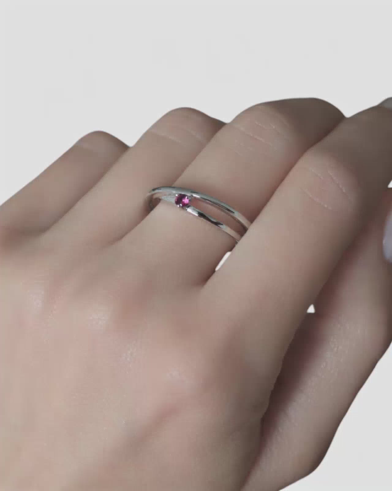 Self-Love Ring Rhodolite Silver