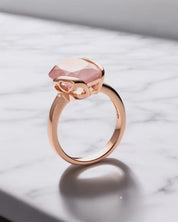 Rosenquarz Ring Rosegold - Ring Rosegold Mit Stein - Loving You Ring