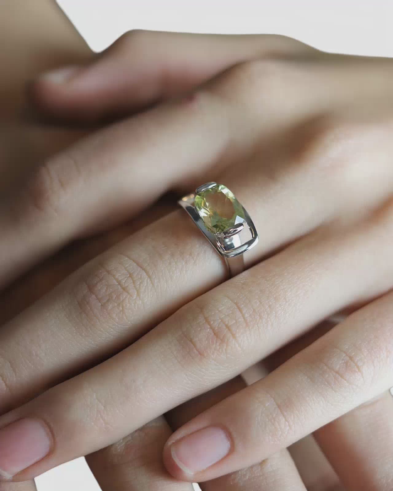 Charming Quartz Ring Lemonquarz Silber