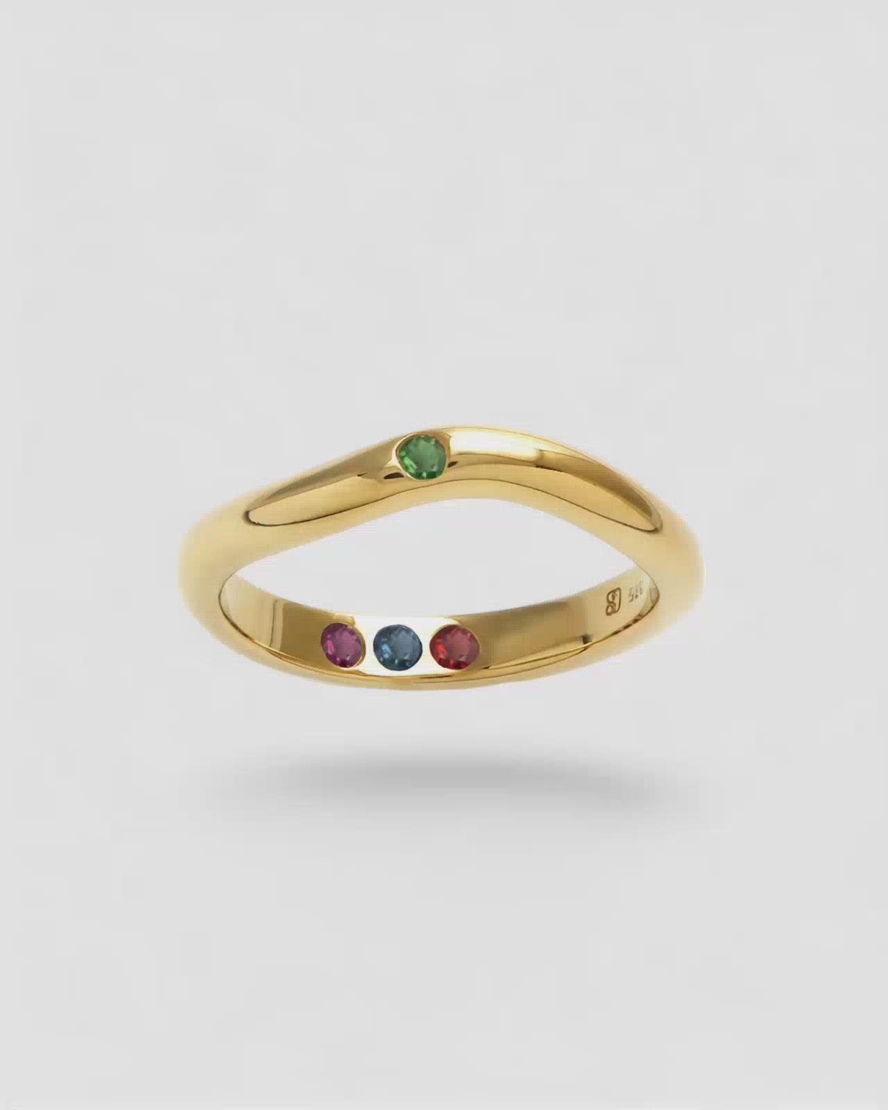 Personalisierter Hidden Inner Strength Ring Poliert