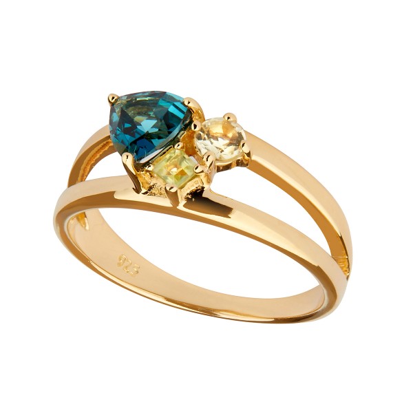 Lucid - Ring Topas (blau) Gold