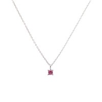 Selbstbewusstsein - Halskette Rhodolith (pink) Silber