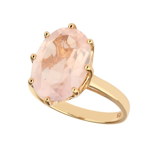 Rose - Ring Rosenquarz (rosa) Gold