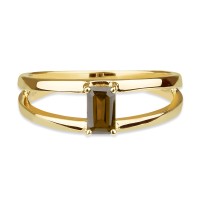Imaginative Stressreduzierung - Ring Quartz (braun) Gold