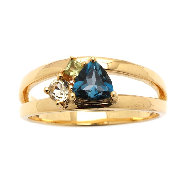 Lucid - Ring Topas (blau) Gold