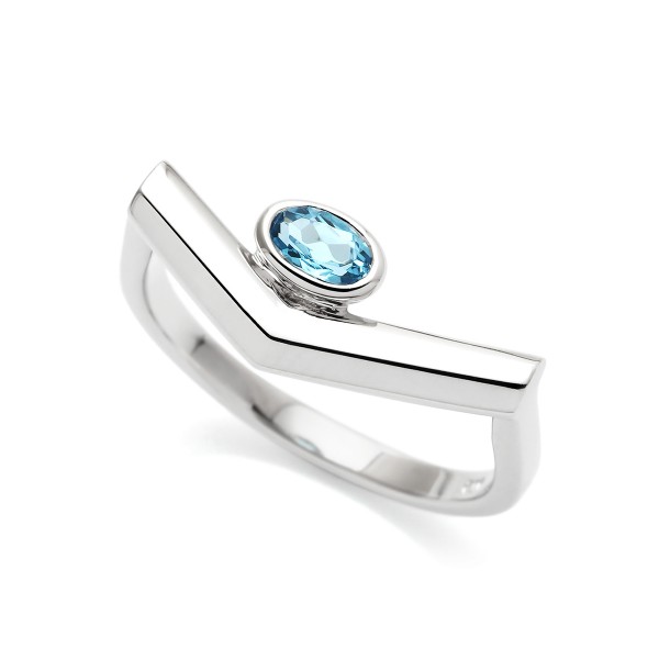 Pioneering - Ring Topas (blau) Silber