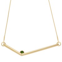 Transforming - Halskette Chromdiopsid (grün) Gold