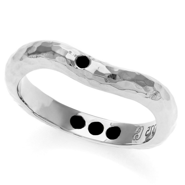 Personalised Hidden Inner Strength Ring Silver Hammered