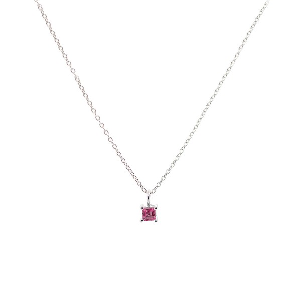 Selbstbewusstsein - Halskette Rhodolith (pink) Silber